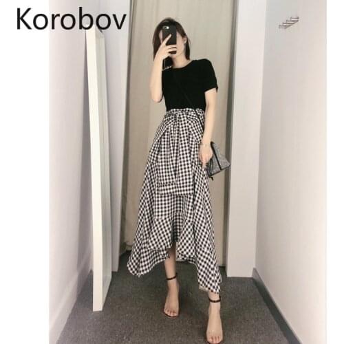 Модные платья в клетку KOROBOV China At AliExpress