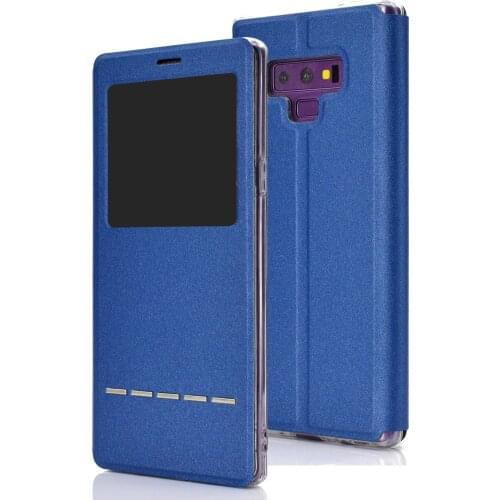 Smart answering flip phone case samsung leather shell for s8 plus s9 plus s10 plus J5 J7 note10