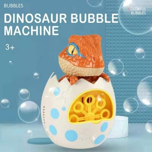 Bubble Machine Summer Outdoor Toy Dinosaur egg electric bubble machine Childrens automatic bubble blowing toys