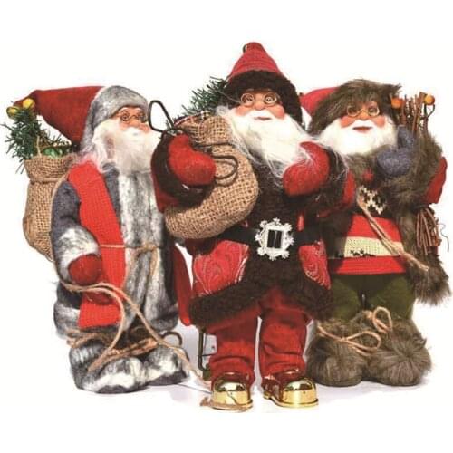 New Year Christmas Decorations For Home Height 30Cm Santa Claus Doll Childrens Gifts Window Ornaments Navidad