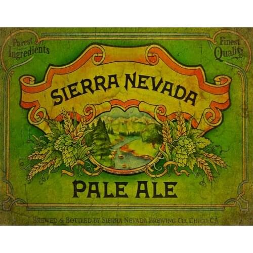 SIERRA NEVADA PALE ALL BEER METAL TIN SIGN POSTER WALL PLAQUE