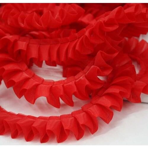 41Yards Purple Red Pink Ruffled Tulle Trim Pleated Mesh Lace Trimming Tutu Dress Fabric DIY Doll Clothing Accessories