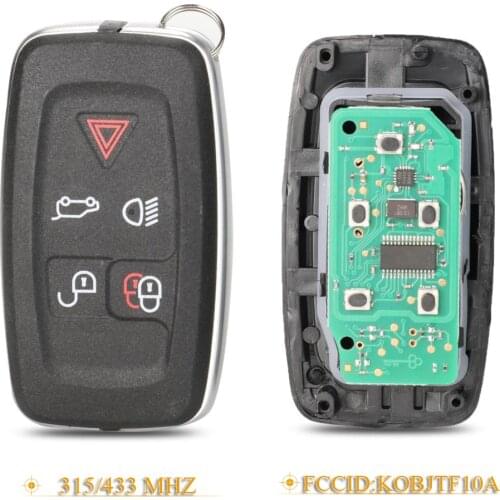Kutery 5 Buttons Remote key Fob 315/433Mhz KOBJTF10A For Land Rover LR4 Range Rover Evoque Sport