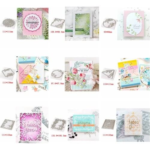 Plant Frame Of Different Shapes Alphabet Set Metal Cutting Dies Scrapbooking Album Paper DIY Cards Craft Embossing Dies New 2020