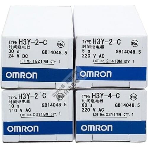 Free shipping new original authentic Omron time relay H3Y-4-C AC220V DC24V 1S 5S 10S 30S 60S