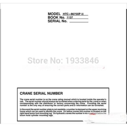 Linkbelt All Set Operating, Service and Maintenance Manual