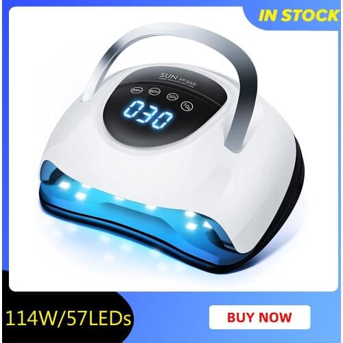 220W SUN X9 MAX UV LED Lamp For Curing Gel Polish Nail Drying Lamp With 4 Timer Smart Sensor Setting Nail Dryer Manicure Tool