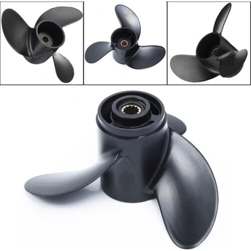 Captain Propeller 3 Blade 12 Spline Tooth For Tohatsu Nissan Mercury 4-6HP 3R1W64516-0 Aluminum Outboard Propeller 7.8 X 8