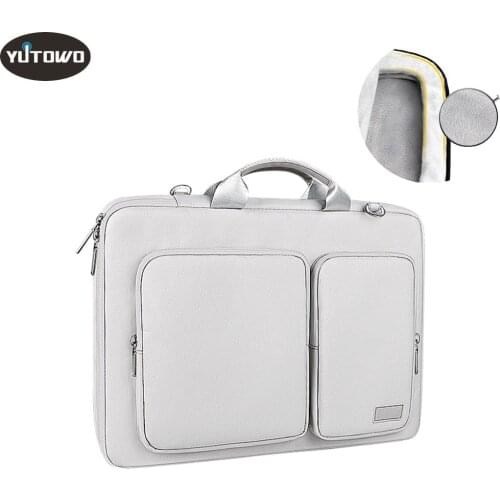 Waterproof Briefcase Laptop Bag 13.3 14 15 15.6Inch Shoulder Notebook Case For Macbook Air Pro 13 Cover Sleeve Handbag Women Men