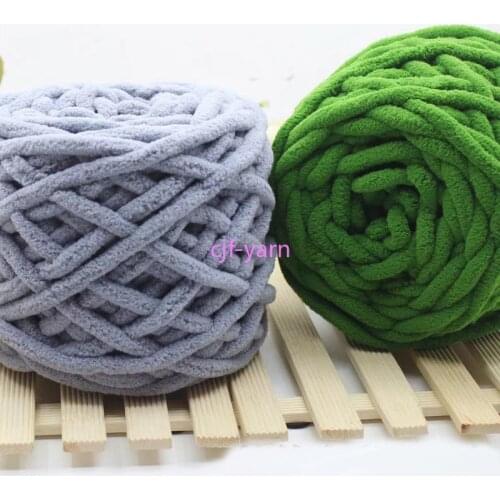 Knitted Rainbow Yarn HandCraft Knitting BabySoft Wool Chunky 100g skeins Cotton Colours Crochet velvet chenille wholesale DIY