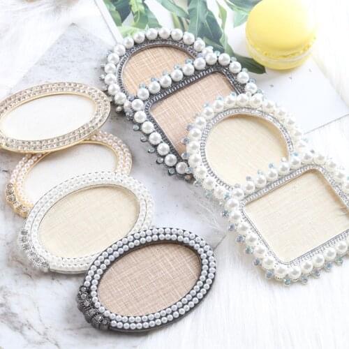 1Pcs/lot round oval retro Rhinestones pearl False Nail Art Plate Tips Practice Display Showing Stand Board Palette nail Tools