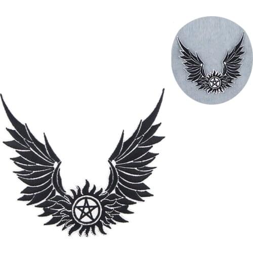 R945 1pcs Supernatural TV Series Cool Pacth Stickers Iron On Patches Diy Clothing Accessories Bag Badges Stickers