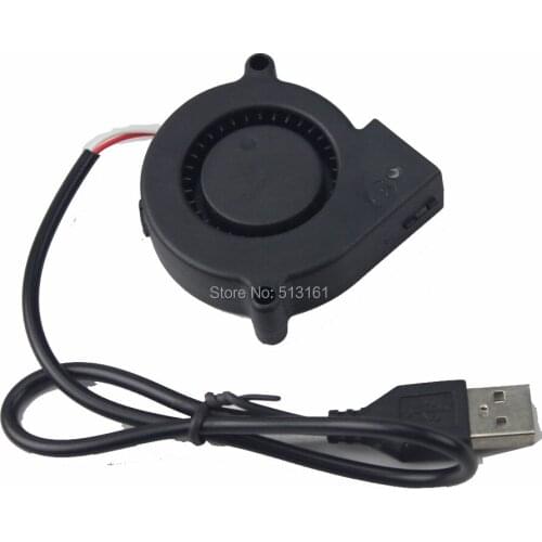 100pcs/lot Gdstime 5V USB 50mm 5015 50x50x15mm DC Blower Turbo Fan for Computer Case Cooling
