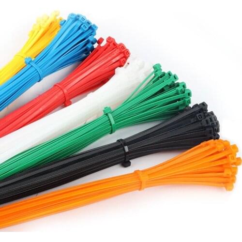 100Pcs/bag 3X150MM Self-Locking White BlACK Red Blue Yellow Nylon Wire Cable Zip Ties.cable ties