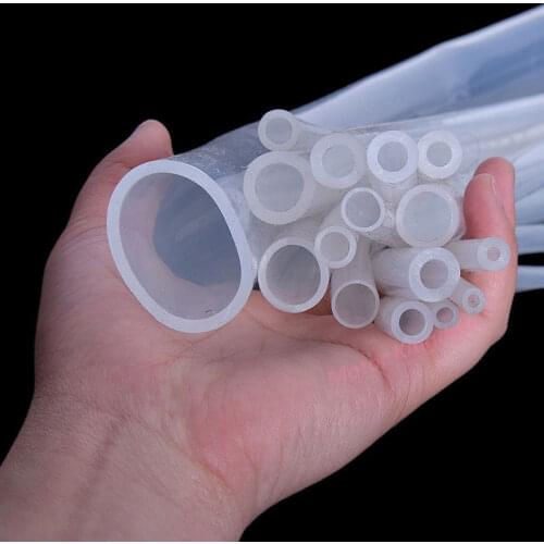 100CM Safe Food Grade Clear Flexible Soft Rubber Translucent Hose Pipe Silicone Tube 1mm-14mm 1 2 3 4 5 6 7 8 9 10 12 14mm