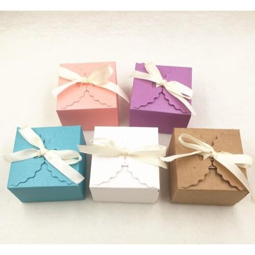20Pcs/lot 5 Colors Cardboard/Gift/Wedding Candy/Dessert Boxes Party Packaging Boxes