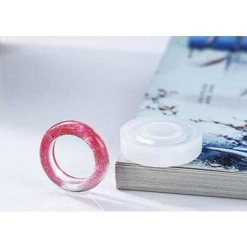 3Pcs/set Flexible Assorted Silicone Ring Mold For Making Resin Epoxy Jewelry DIY Tools Transparent Round Shape Hot Selling