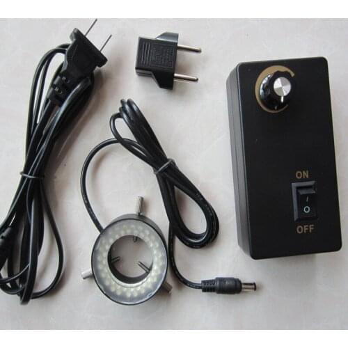 48pcs Ajuatable LED Ring Lamp White Color Light Source for Stereo Microscope AC90-240V with Inner Diameter 30mm