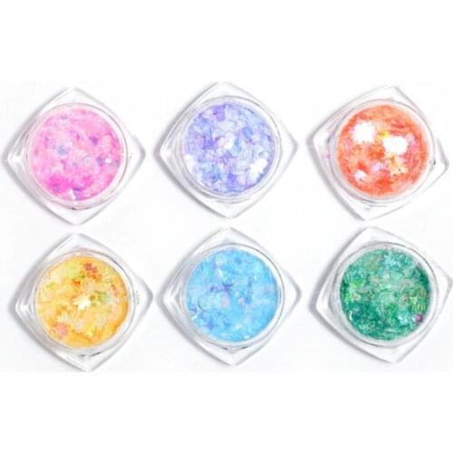 6 Bottles Stars Heart Butterfly Mix Sequins Glitter UV Resin Epoxy Mold Filling for DIY Jewelry Making Findings DIY Nail