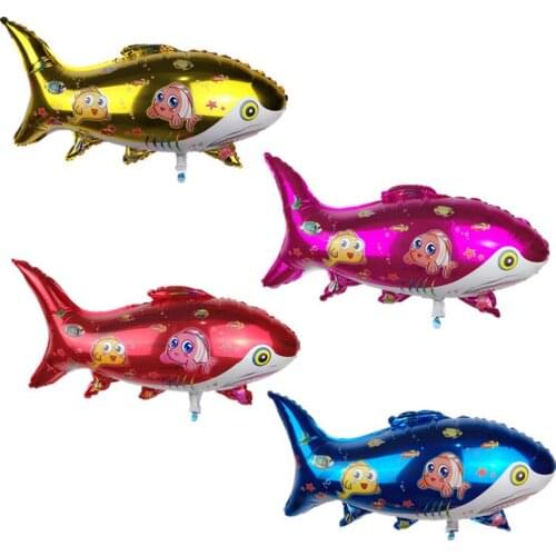 //Large Shark foil balloons Baby Lovely toys cartoon sea animal helium foil globos Happy birthday decorations kids gifts balloon