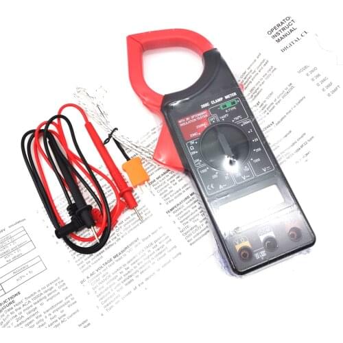 DT266C Digital LCD Clamp Meter Multimeter Ohmmeter with Temperature Measurement