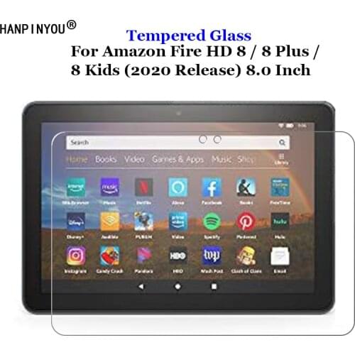 For Amazon Fire HD 8 / Plus / Kids (2020 Release) 8.0" Tempered Glass 9H 2.5D Premium Screen Protector Film