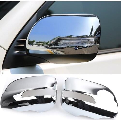 For Toyota Land Cruiser Prado Fj150 2010-2020 ABS Chrome Side Door Mirror Cover Trim Decor frame Car Accessories