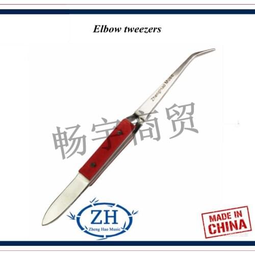 Wind instrument repair tool Saxophone flute clarinet Reverse Tweezers Curved repair tool Elbow tweezers