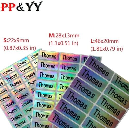 Colorful Changeable Name Sticker CustomWaterproof Personalized Label Childrens School Stationery Water Bottle