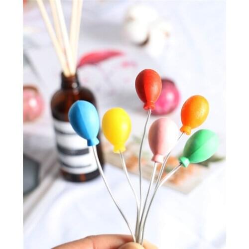 20Pcs Mini Color Heart Clouds Balloons Dollhouse Ornament DIY Craft Supplies Micro-landscape Shooting Props Creative Miniatures