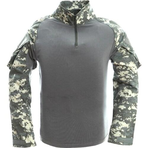 Men Tactical Gear Military Special Combat Camouflage Light Weight Rapid Assault Long Sleeve with Elbow protection Shirt tops top