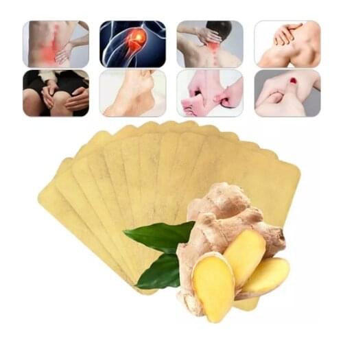 100pcs Ginger Sticker Neck Back Pain Plaster Patch Body Warmer Sticker Self Heating Patch Winter Keep joint Warm for foot knee