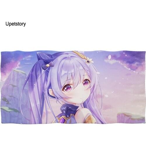 Upetstory Hot Sales Anime Beach Swimming Towels Game Genshin Impact Printed Absorbent Travel Hotel Bath Towel Face Hair Towel