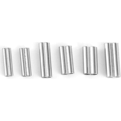 Stainless Steel Fishing Wire Tube Portable Line Crimping Sleeves Durable Double Copper Tube Connector High Quality Accessories