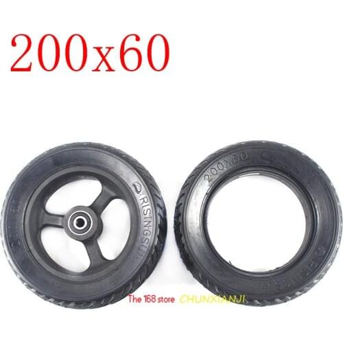 Super 200*60 scooter solid tires Electric scooter wheels 8 inch Non inflatable explosion proof tyres and hub/rim 200x60 tyre
