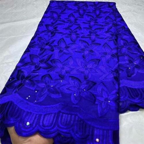 African Cotton Swiss Voile Lace Fabric High Quality With Stones Swiss Voile Lace In Switzerland African Lace Fabric L22-33