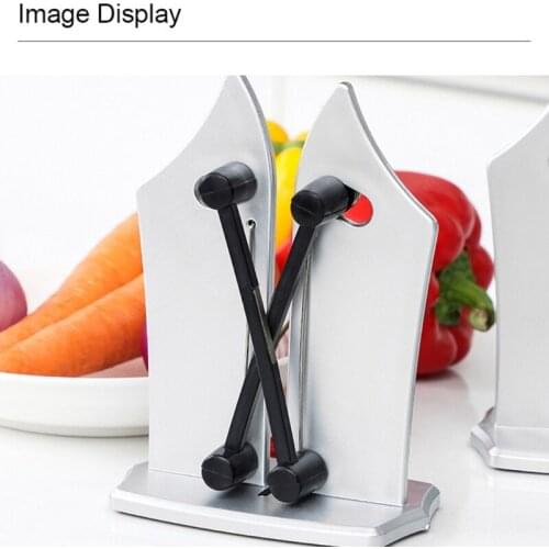 FurnishingNICE Kitchenware V-shaped Knife Sharpener Household Hand-held Knife Sharpener with Base Kitchen Accessories Sharpening