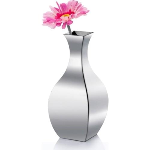 304 Stainless steel vase floor home living room countertop flower inserter European decoration ornaments large Vase