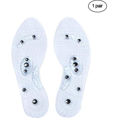 1Pair Pad Shoes Silicone Massage Insoles Health Foot Magnetic Therapy Massage Insoles Foot Care Relaxation Gifts