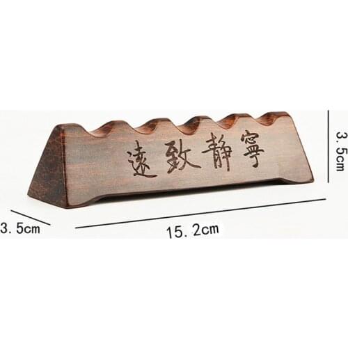 1pcs Solid Wood Pen Holder Brush Pen Holder Can put five Pens Painting Brush Pen Display Stand for Organizer Office Desktop
