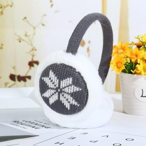 1Pc Women Girls Soft Snowflake Thick Plush Earmuffs Winter Warm Comfort Earmuffs Best Sale-WT