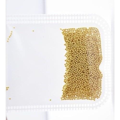 Mini Caviar Metal Beads 10g Gold Steel Ball Nail Stud 3D Nail Art Decoration Metallic Steel Beads 1mm Nail Art Charm