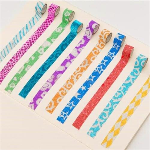 10 Pcs Colorful Washi Tape Mini Masking DIY Decorative Scrapbooking Making Adhesive Label Sticker Cartoon Diary Stationery