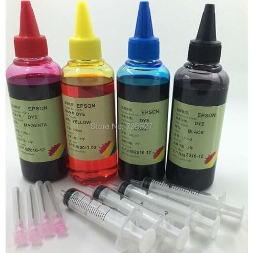 4X 100ml T0611 T0612 T0613 T0614 Refill Dye ink for Epson Stylus D68 D88 DX3800 DX3850 DX4200 DX4250 DX4800 X4850 printer