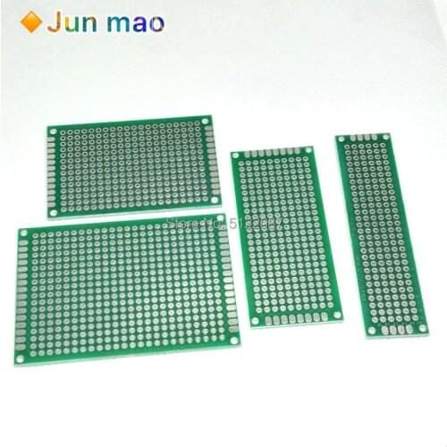 4PS/Lot 5x7 4x6 3x7 2x8cm Double Side Prototype Diy Universal Printed Circuit PCB Board Protoboard pcb kit 3*7 4*6 5*7 Connector