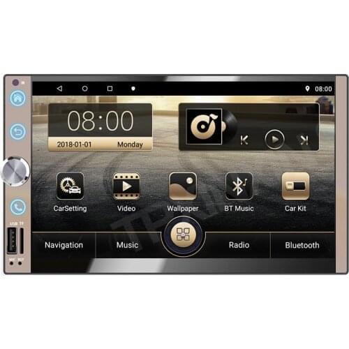 Android 10.0 1din Quad-Core Car GPS Navigation Player Universal Car Radio WiFi Bluetooth MP5 1 DIN Multimedia Player NO DVD AHD