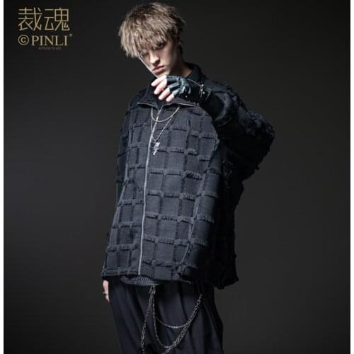 Free Shipping New autumn mens MALE fashion casual personality 2020 spring Dark Loose Lapel Jacket BC203104006