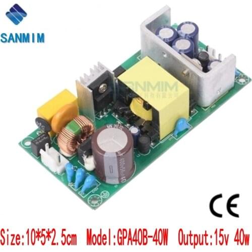 Sanmim ac-dc power supply 40W AC220V to DC15V 2.7A switching power supply Isolated module 220V to 15V board GPA40B-15V L1214