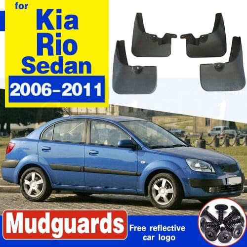 For KIA Rio 2 JB Sedan Saloon 2006~2011 Car Mudflap Fender Mud Flaps Guard Splash Flap Mudguards Accessories 2007 2008 2009 2010
