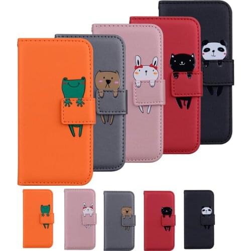 Cartoon Animal Wallet Phone Case For iphone X XS XR XS Max SE 11 11 Pro 11 Pro Max 5 5S 6 6S 6 Plus 6S Plus 7 7 Plus 8 8 Plus